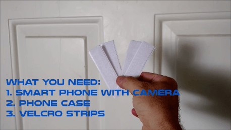 Cell phone peephole hack velcro