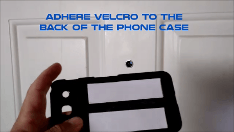 Cell phone peephole hack apply velcro