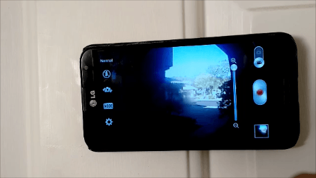 Cell phone peephole hack open camera app